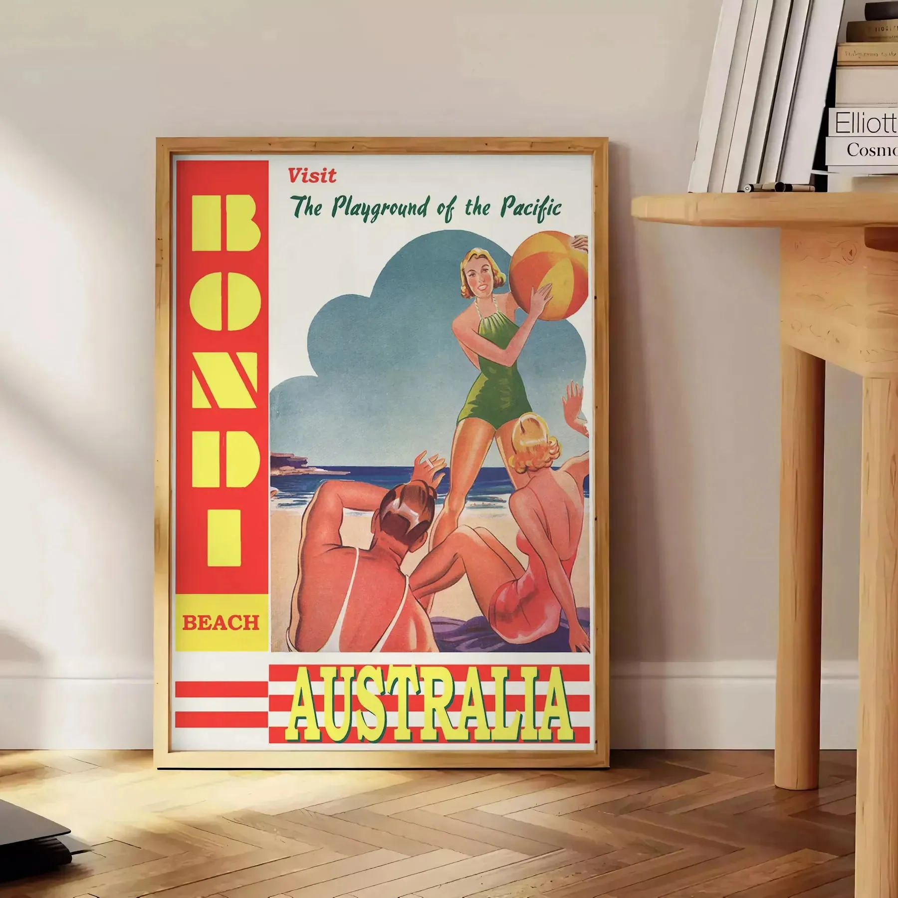 Australiabondilr Vintage Travel Poster Print