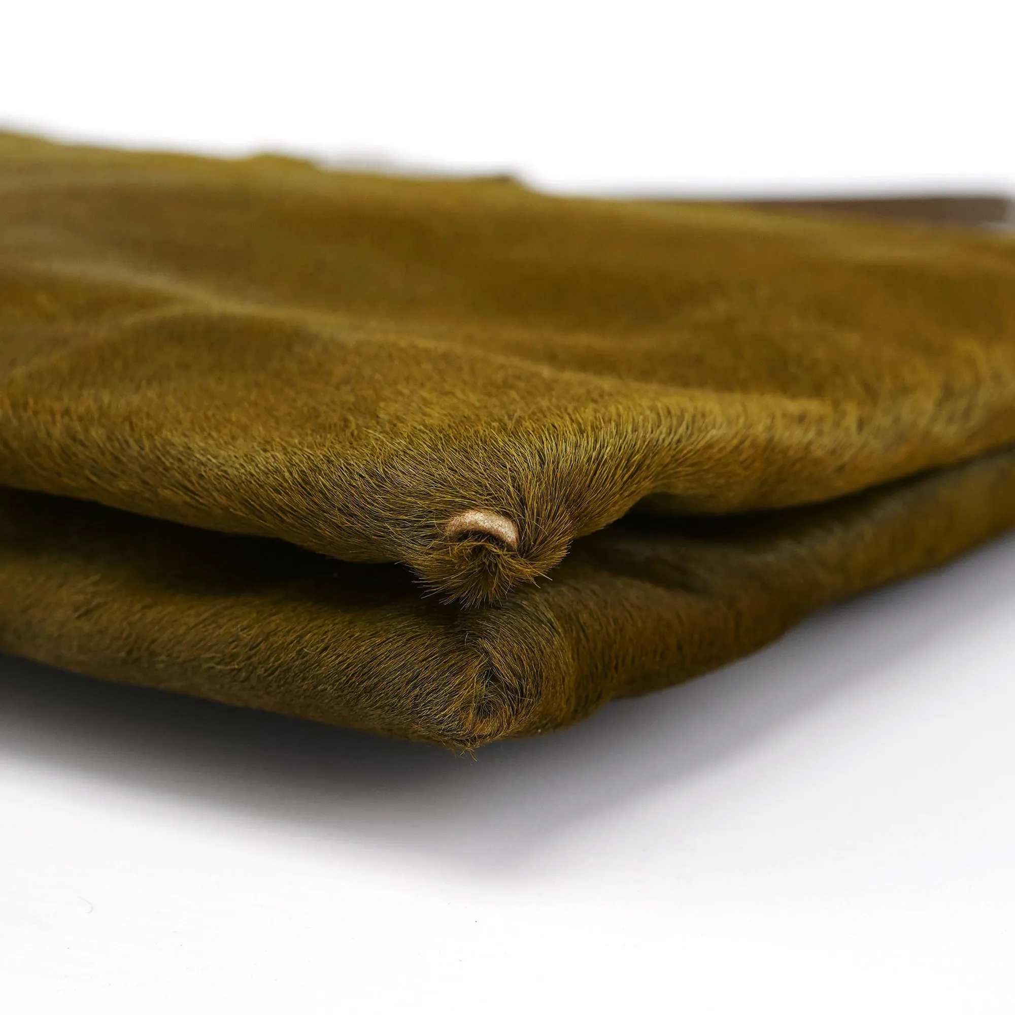 B6278 Green Fur Top Handle Bag