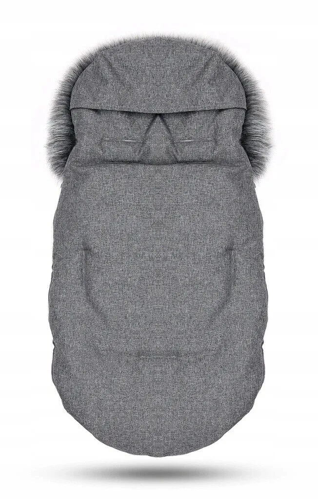 Baby Footmuff Collar Stroller Pushchair Sleeping Bag Husky Warm Dark Grey/Grey