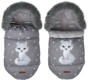 Baby Wolf/Grey Footmuff Collar Stroller Pushchair Sleeping Bag Husky Warm