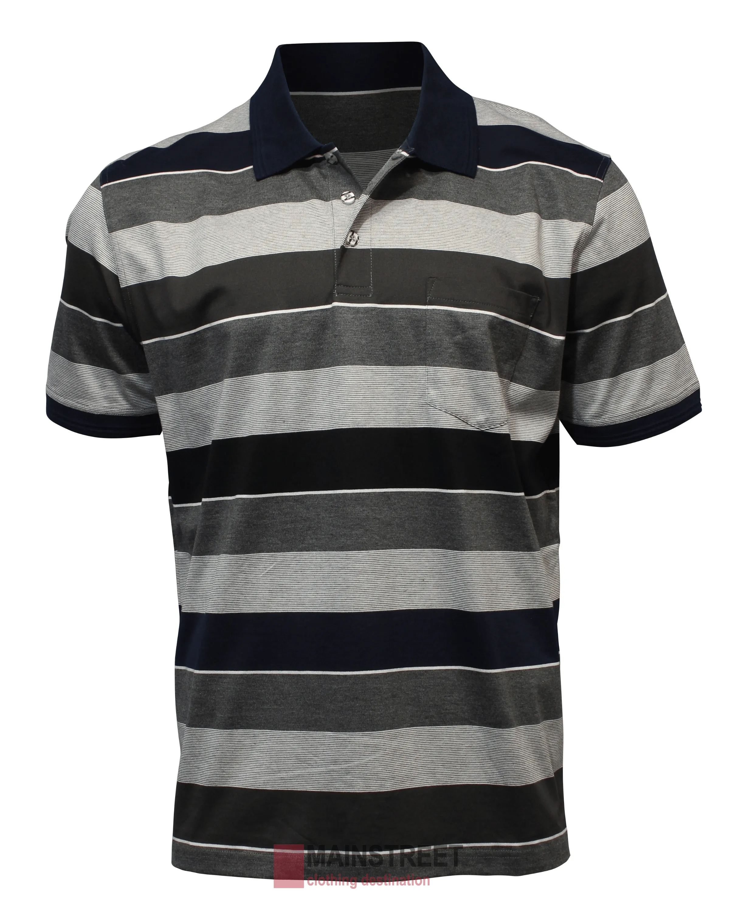 Back Bay Mercerised Cotton Striped Polo