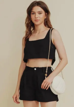 Back Bow Cropped Top