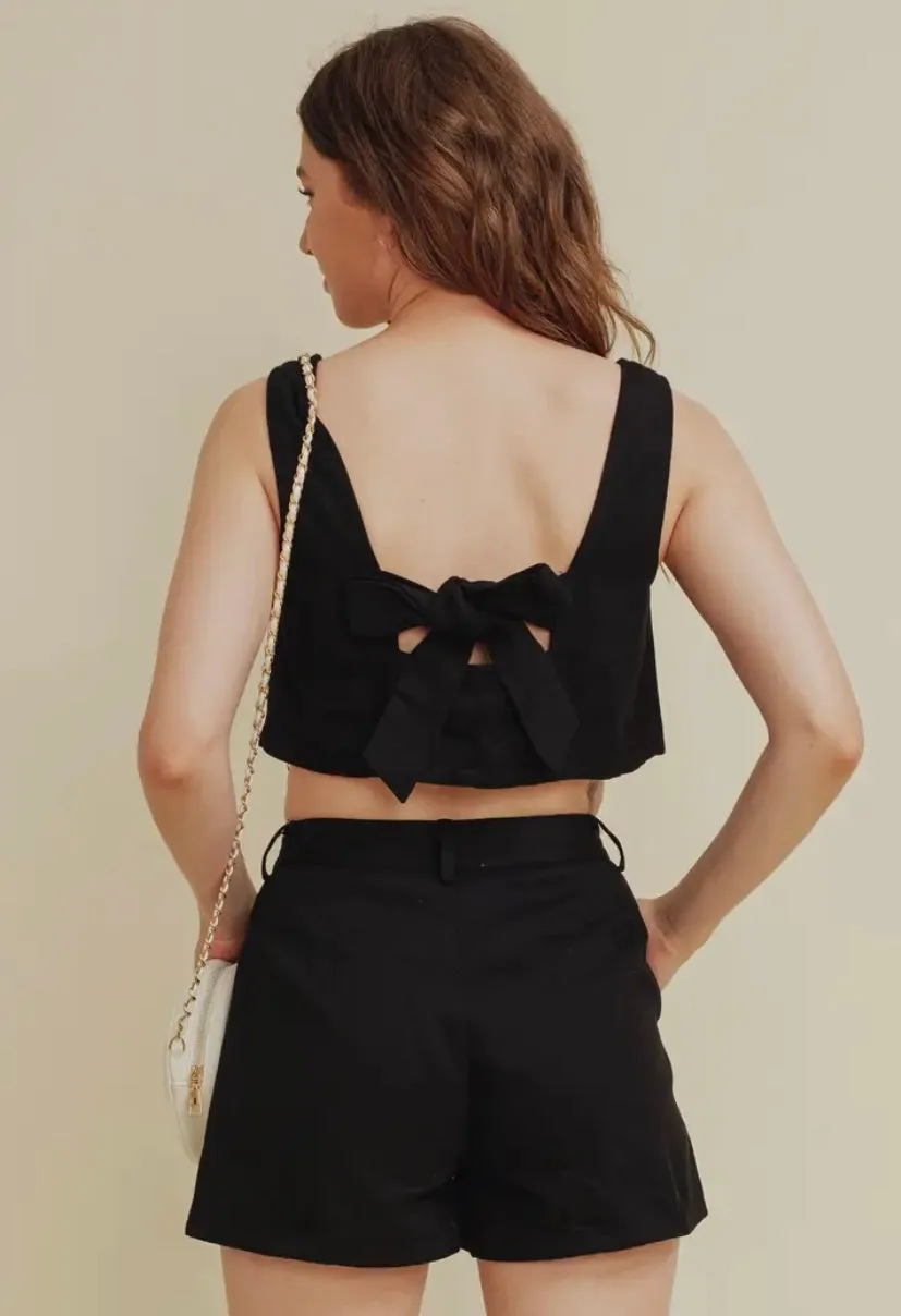 Back Bow Cropped Top