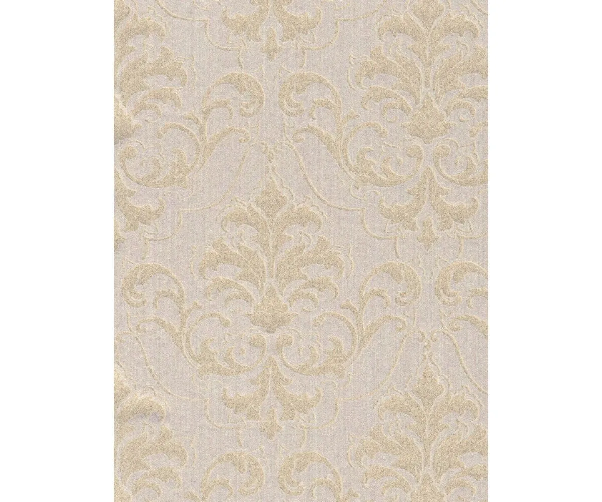 Baroque Prints Textured Metallic Cream 290328 Wallpaper