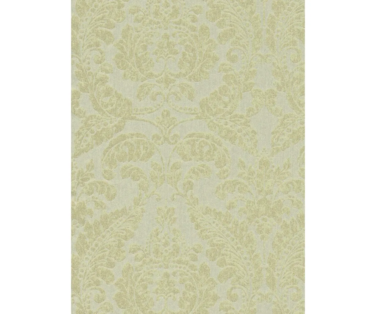 Baroque Textile Textured Metallic Green 290236 Wallpaper