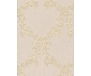 Baroque Textured Trellis Metallic Cream 290427 Wallpaper
