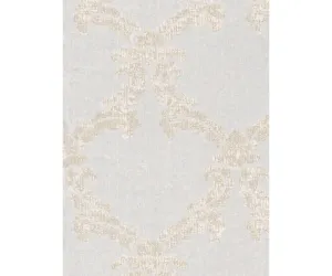 Baroque Textured Trellis Metallic White 290410 Wallpaper