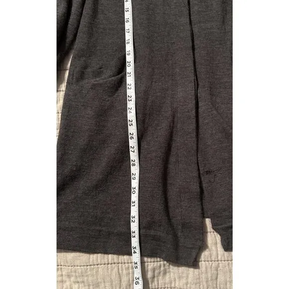 BCBGMAXAZRIA Sweater Jacket Women MED 100% Merino Wool Cardigan Knee Length Work