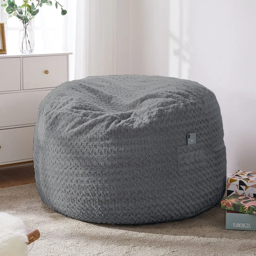 Bean Bag Refill Chairs Couch Extra Large Lounger Indoor Lazy Sofa Grey