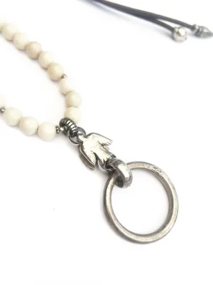 Beautiful Bird & Bead Eyering Necklace