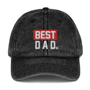 BEST DAD Vintage Cotton Twill Cap
