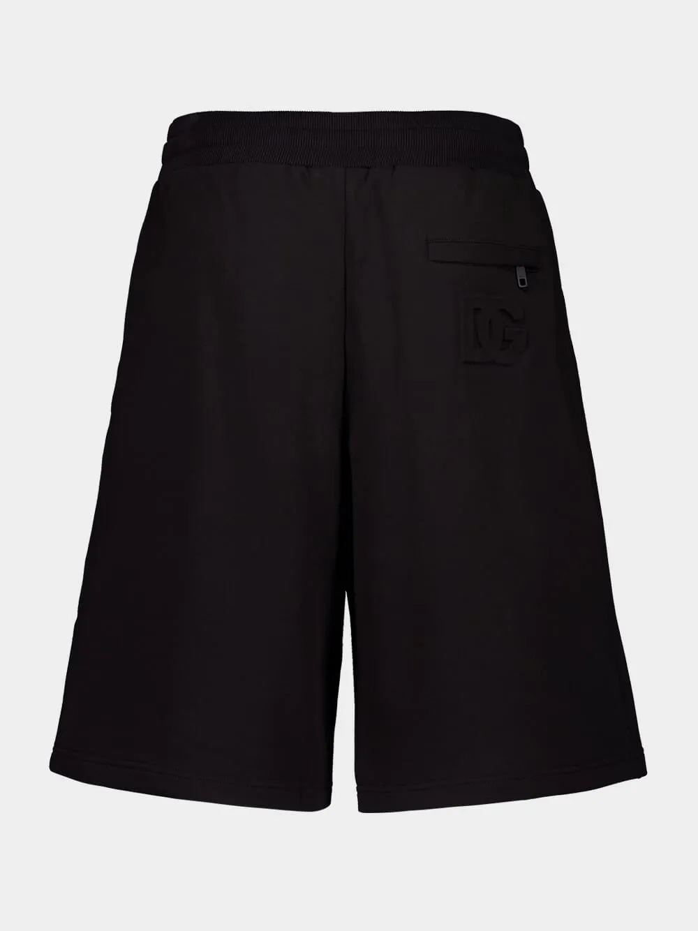Black Cotton Jogging Shorts