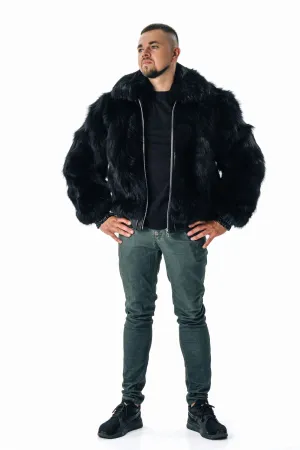 Black Fox Fur Jacket