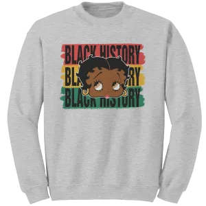 Black History Sweatshirt, Betty Boop Sweatshirt, Black Art Sweatshirt, Valentines Sweatshirt, Betty Boop Womens Clothing, Black History Art