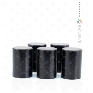 Black Metallic Roller Bottle Cap (5pk)