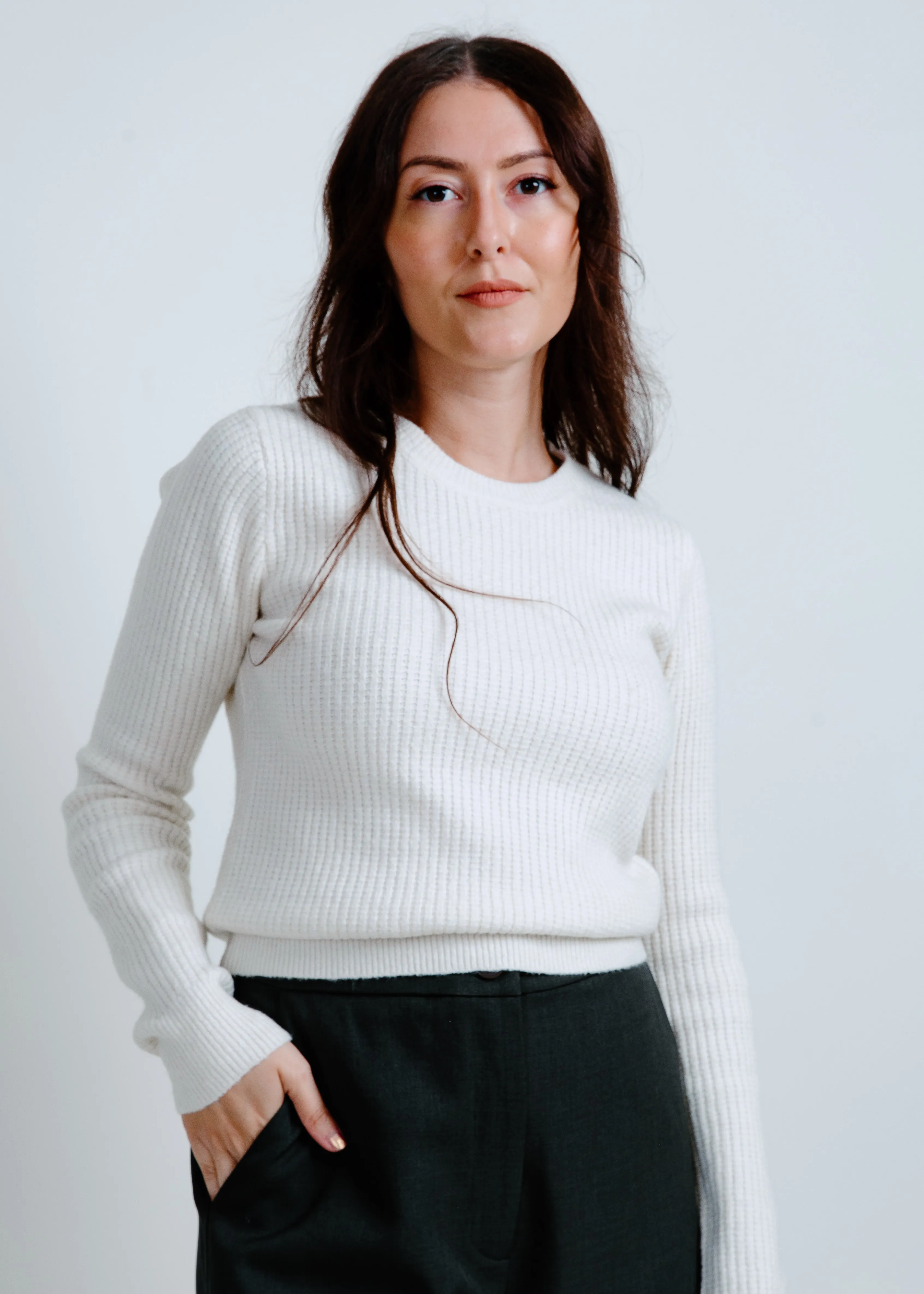 Blaire Long Sleeve Knit Top - Cream