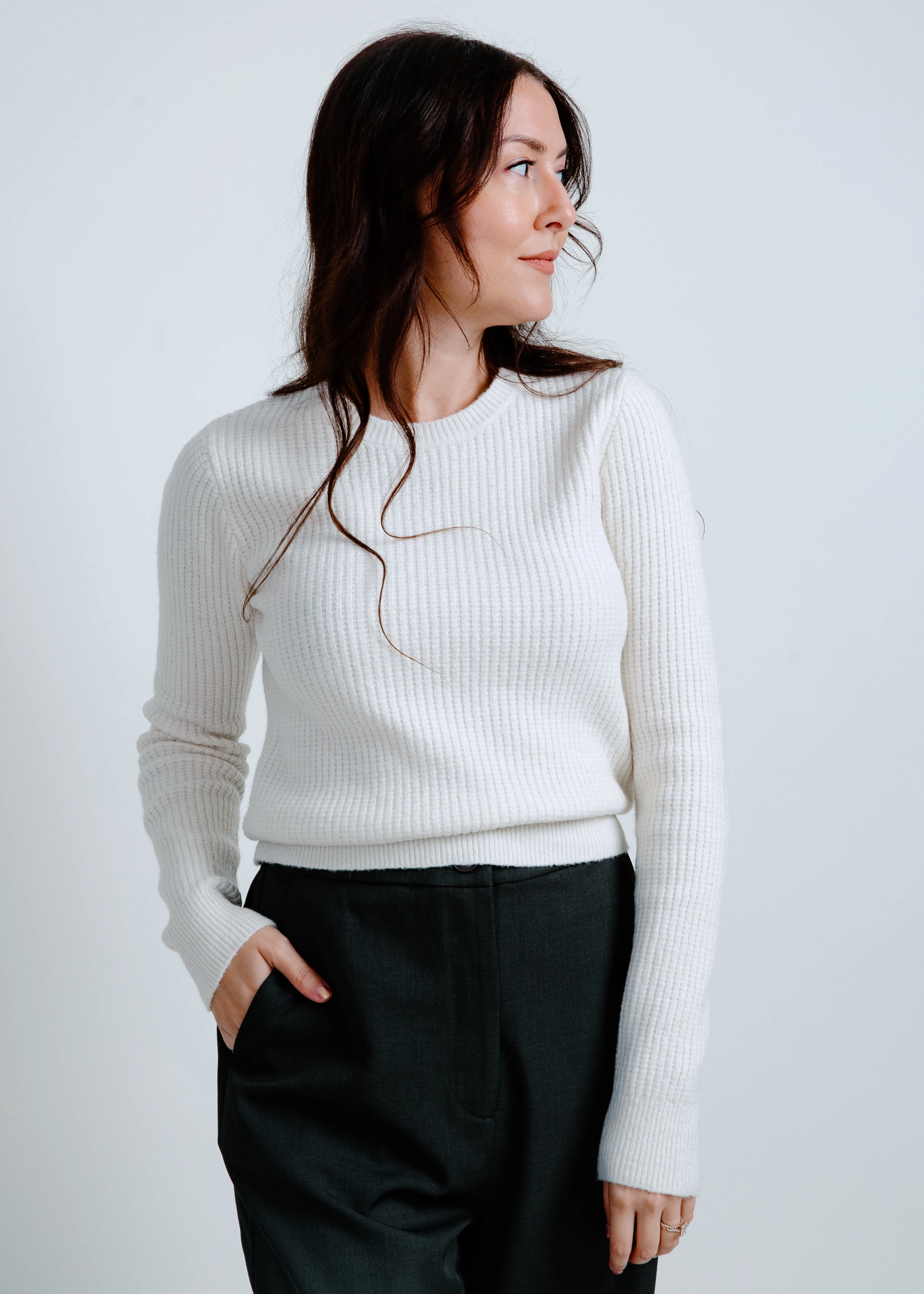 Blaire Long Sleeve Knit Top - Cream