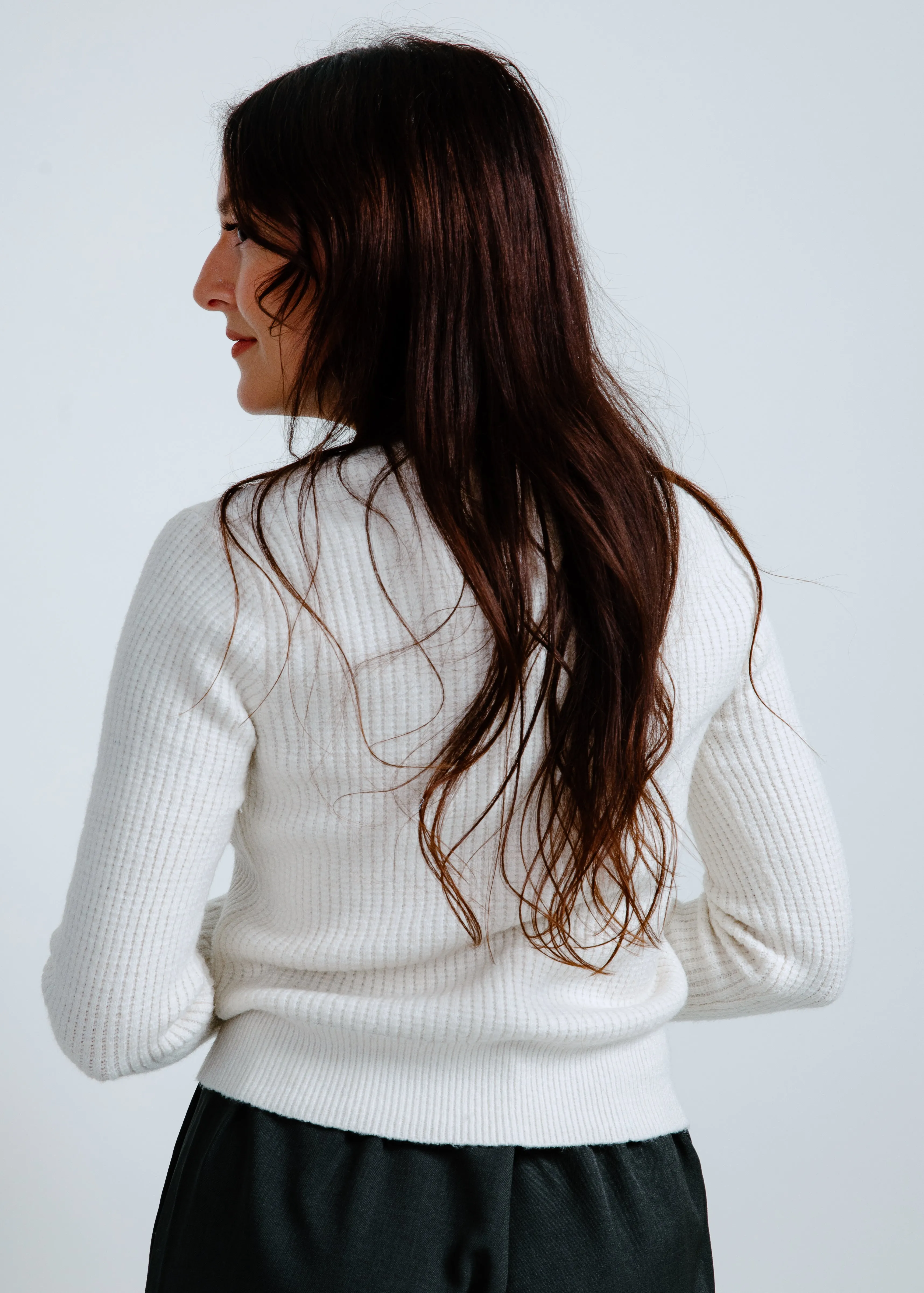 Blaire Long Sleeve Knit Top - Cream