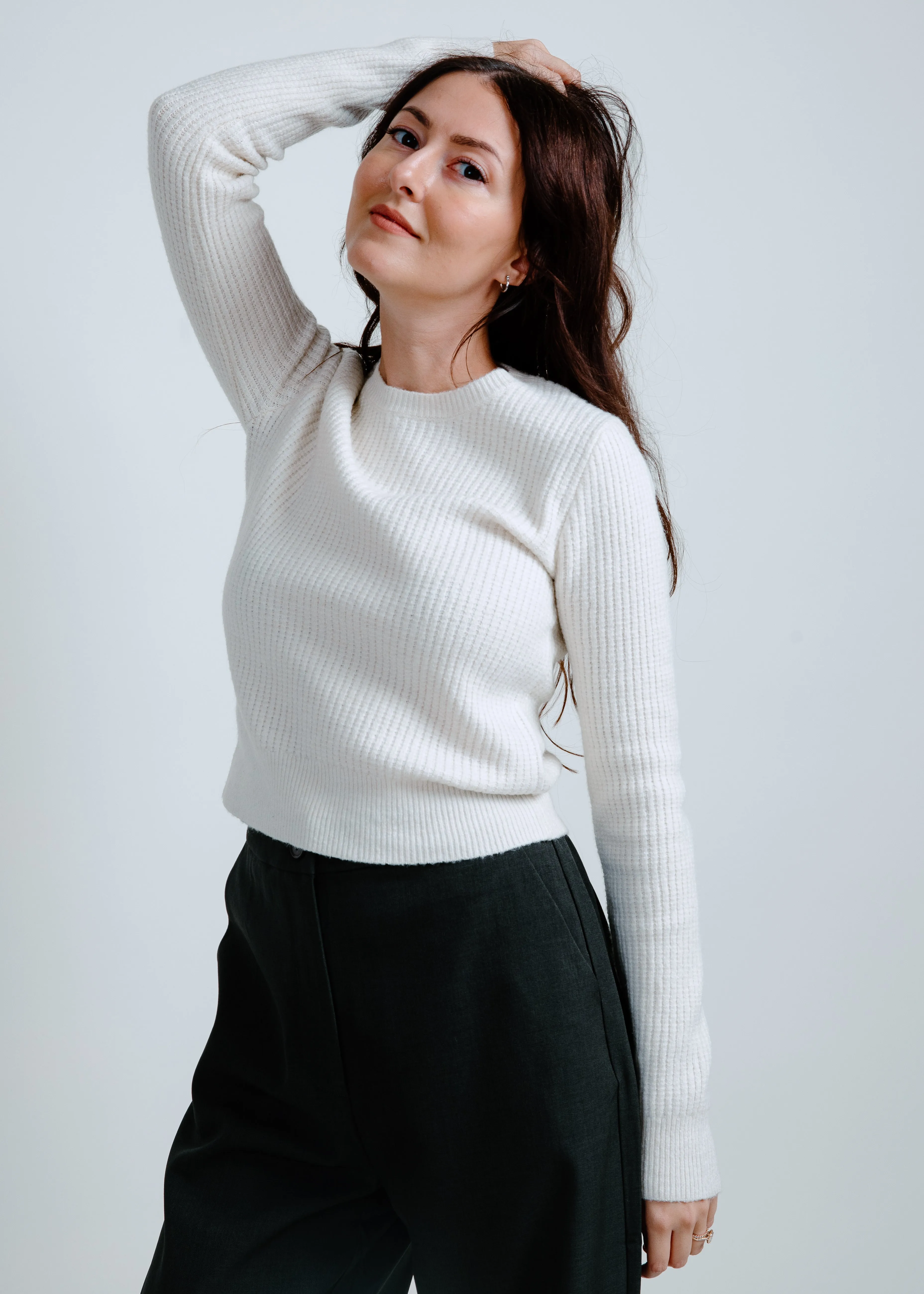 Blaire Long Sleeve Knit Top - Cream