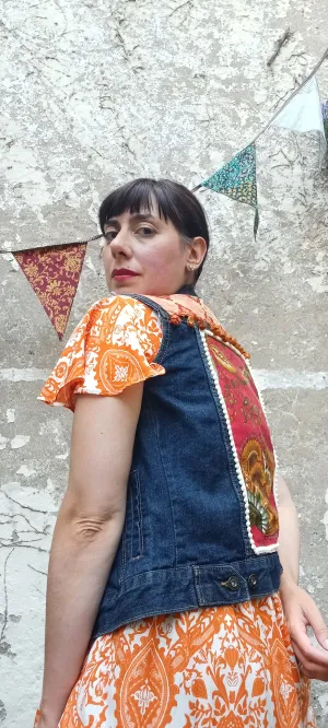 Bohemian Dreams Red Oxcana Denim Vest
