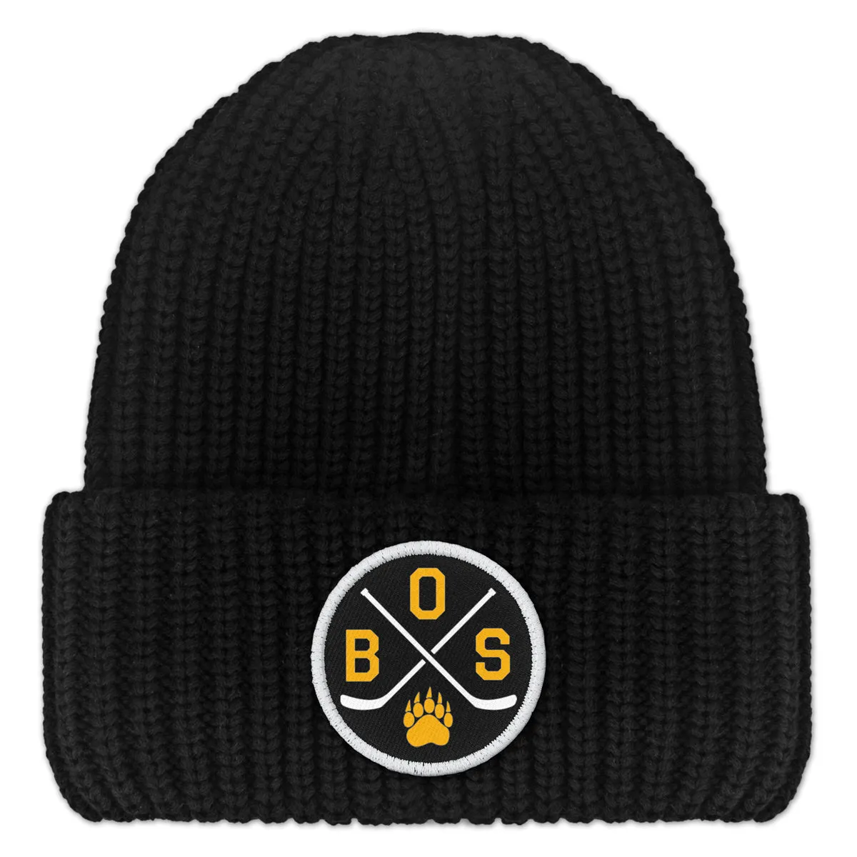 BOS Hockey Emblem Chunky Knit
