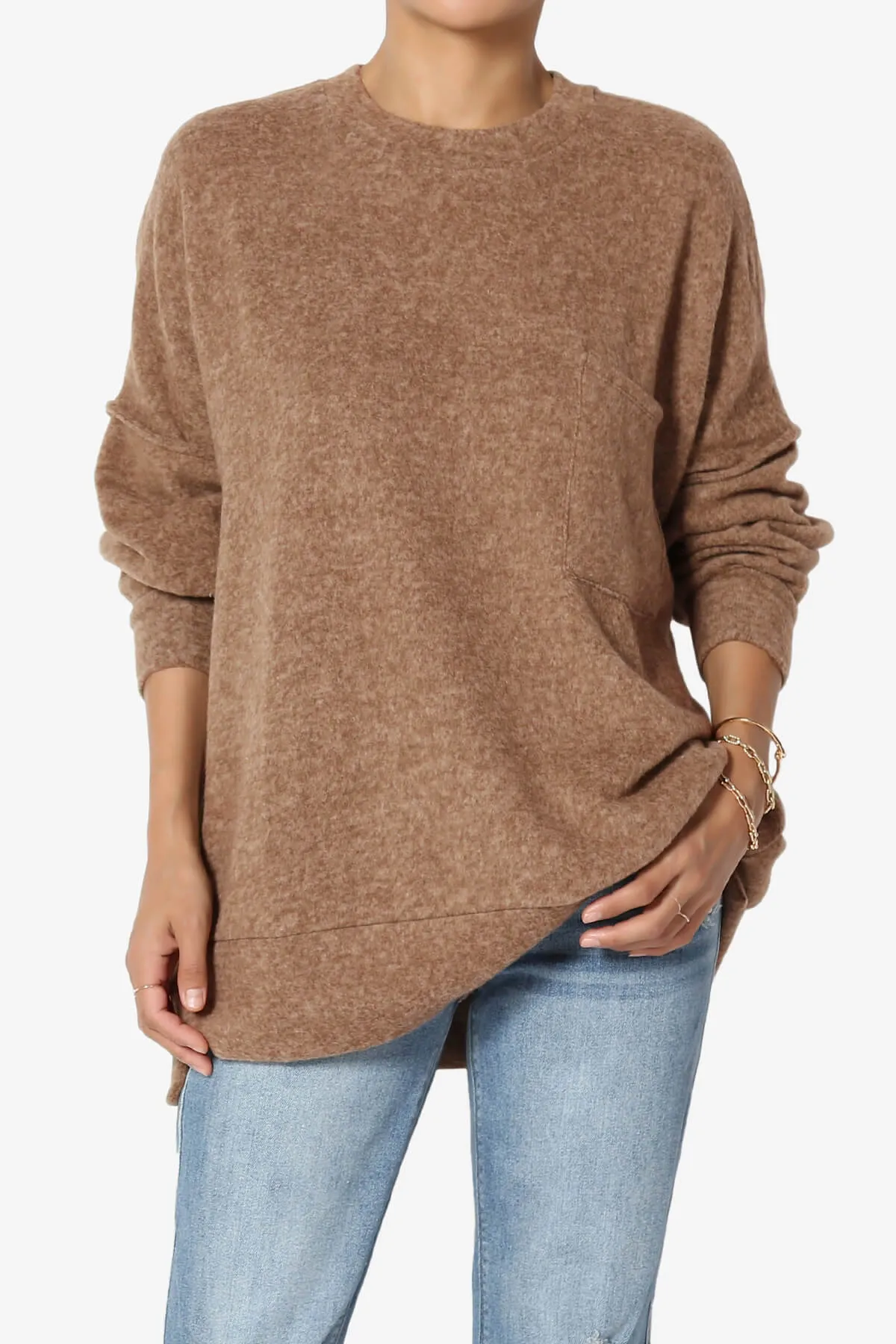 Breccan Blushed Knit Oversized Sweater