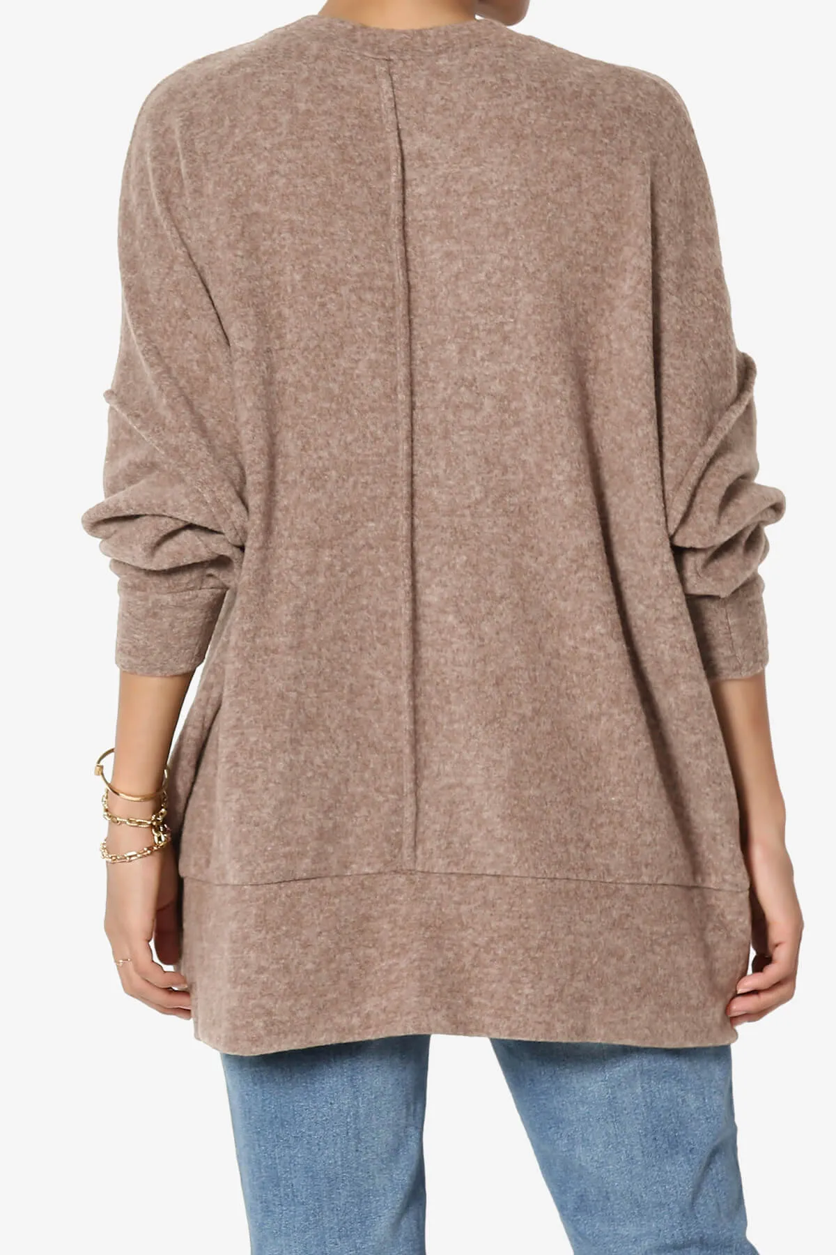 Breccan Blushed Knit Oversized Sweater