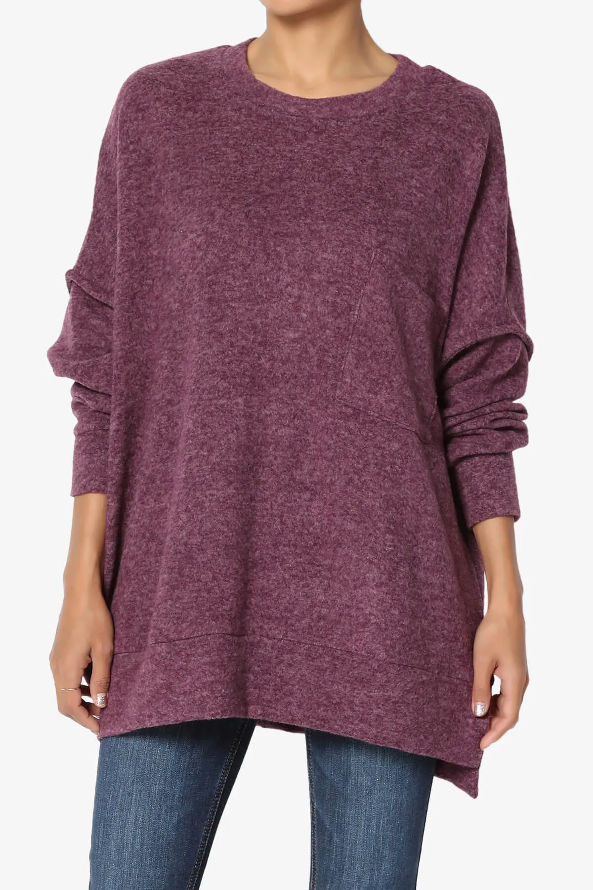 Breccan Blushed Knit Oversized Sweater