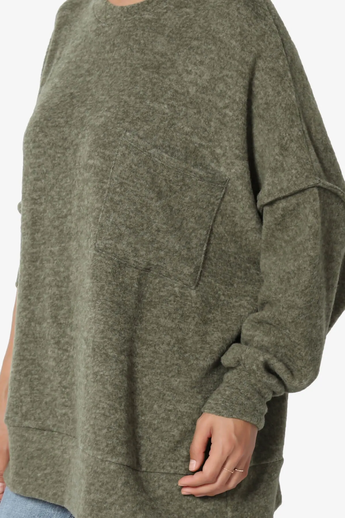 Breccan Blushed Knit Oversized Sweater