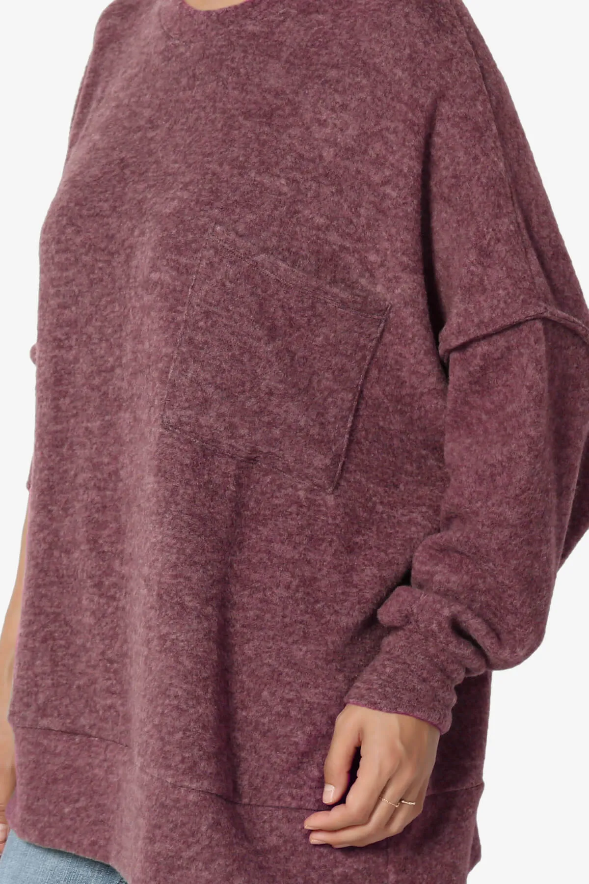 Breccan Blushed Knit Oversized Sweater