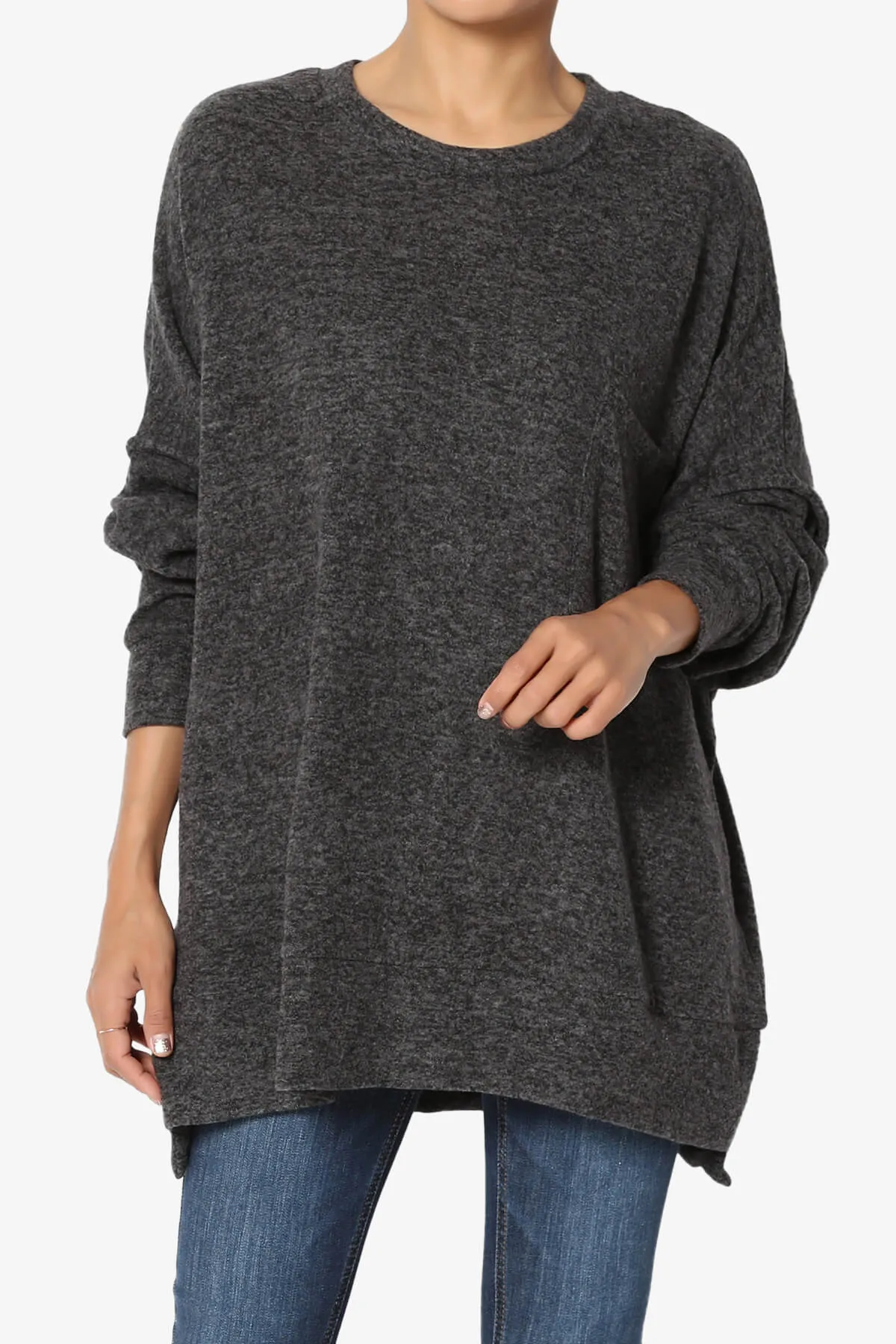 Breccan Blushed Knit Oversized Sweater