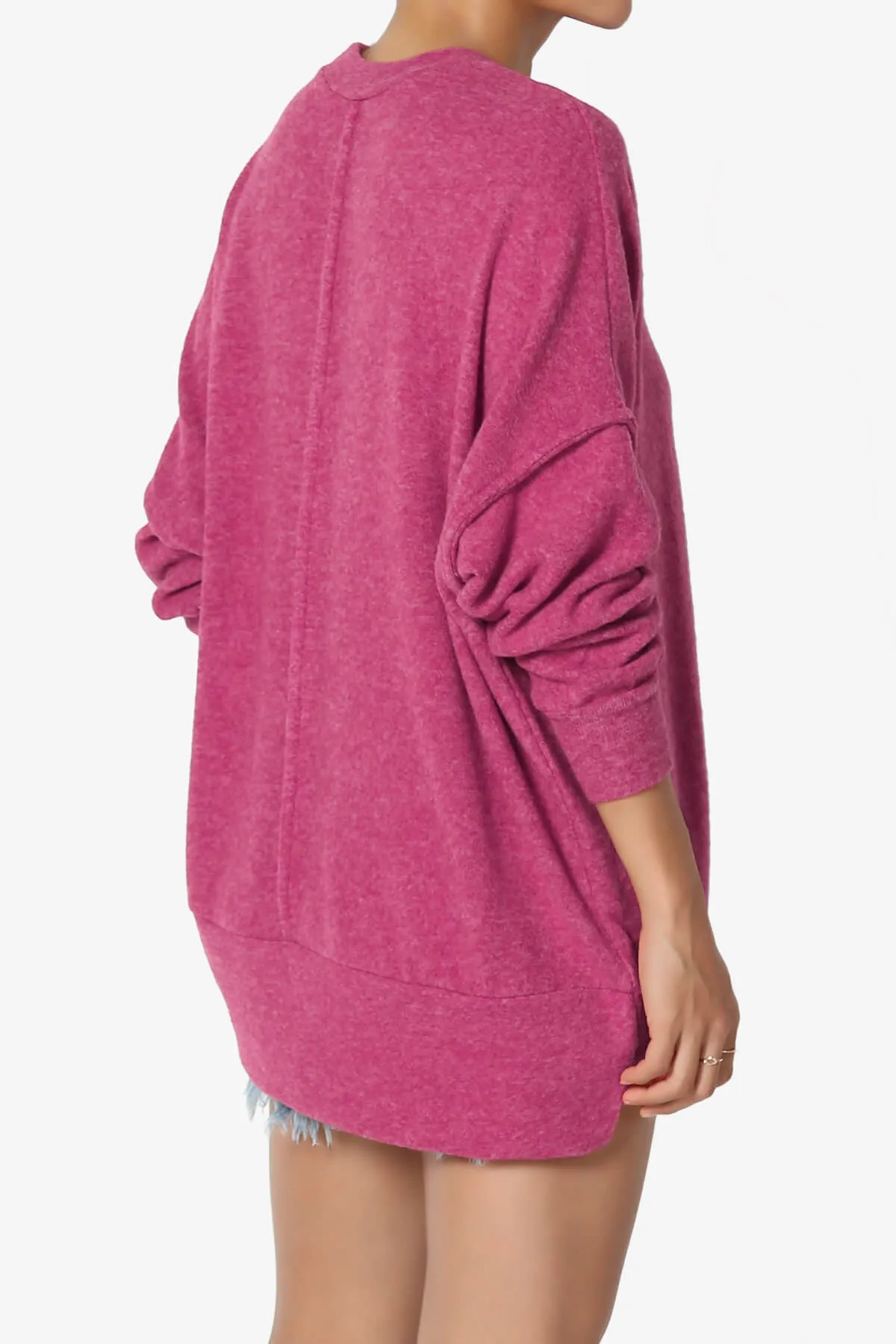 Breccan Blushed Knit Oversized Sweater