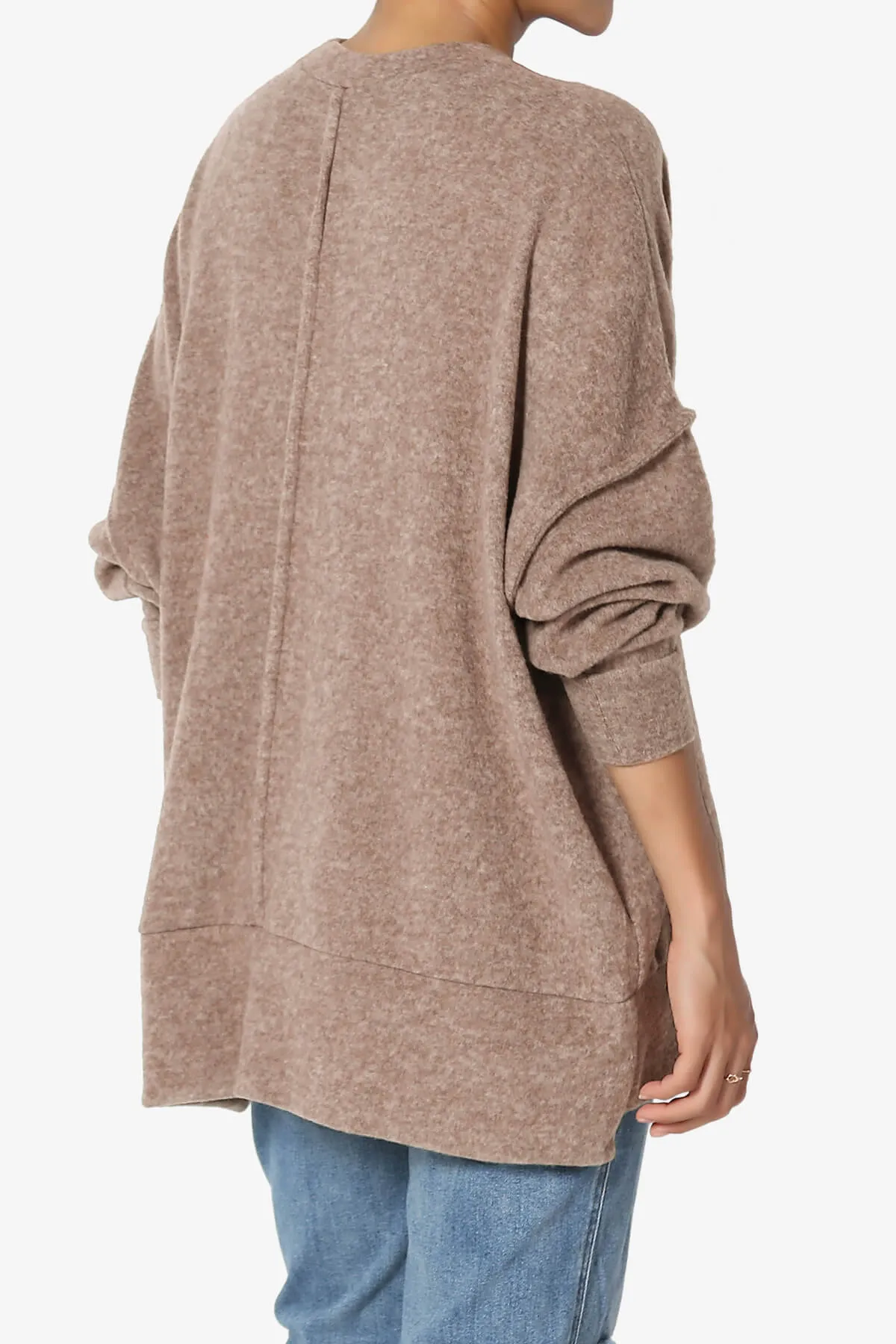 Breccan Blushed Knit Oversized Sweater