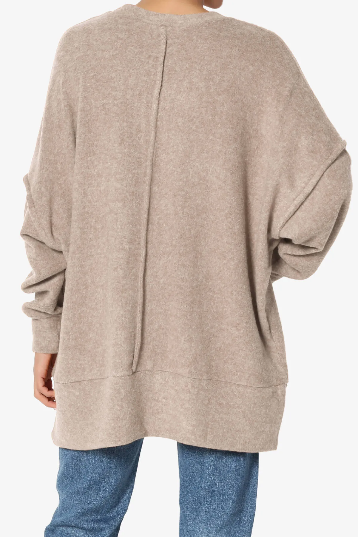 Breccan Blushed Knit Oversized Sweater