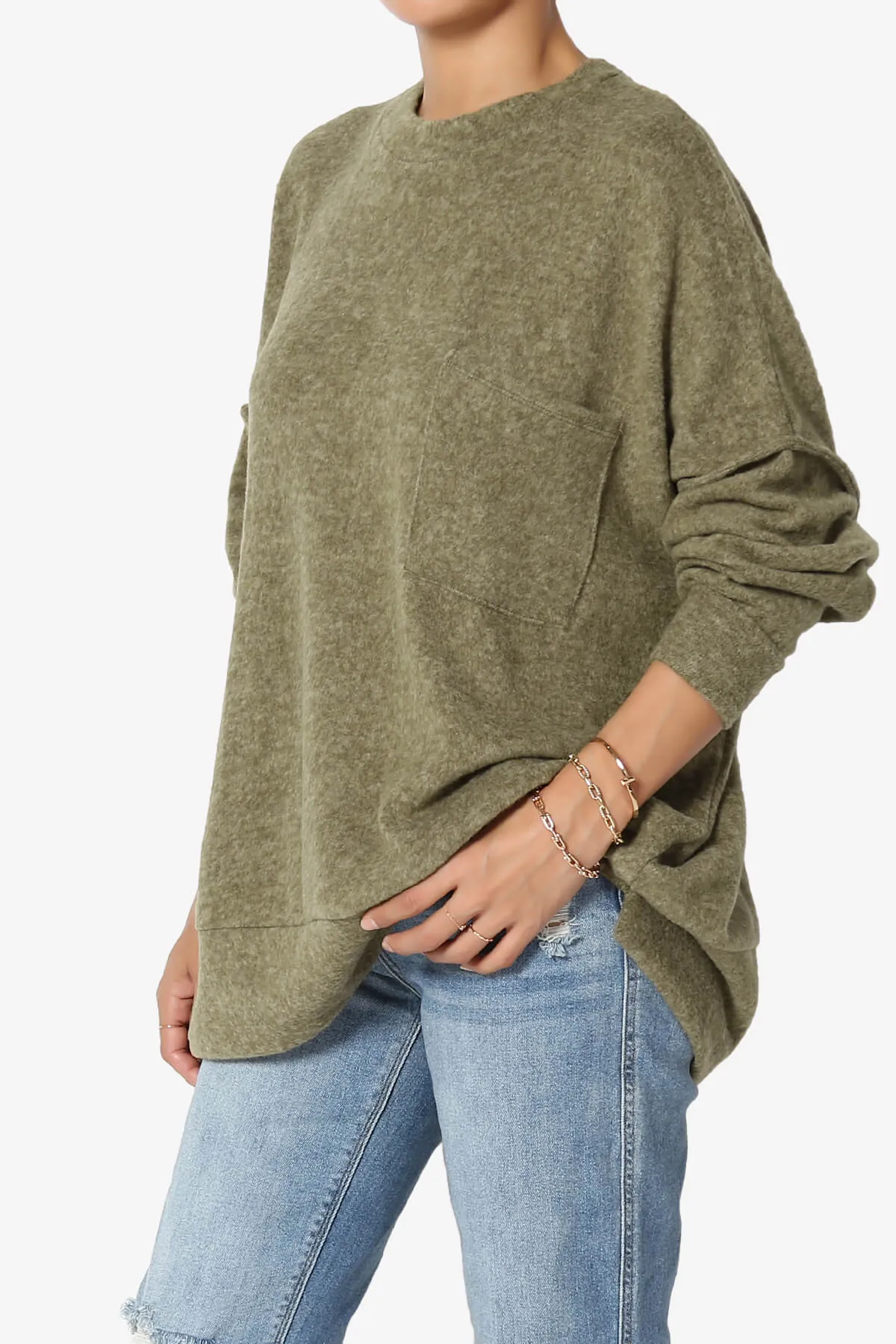 Breccan Blushed Knit Oversized Sweater