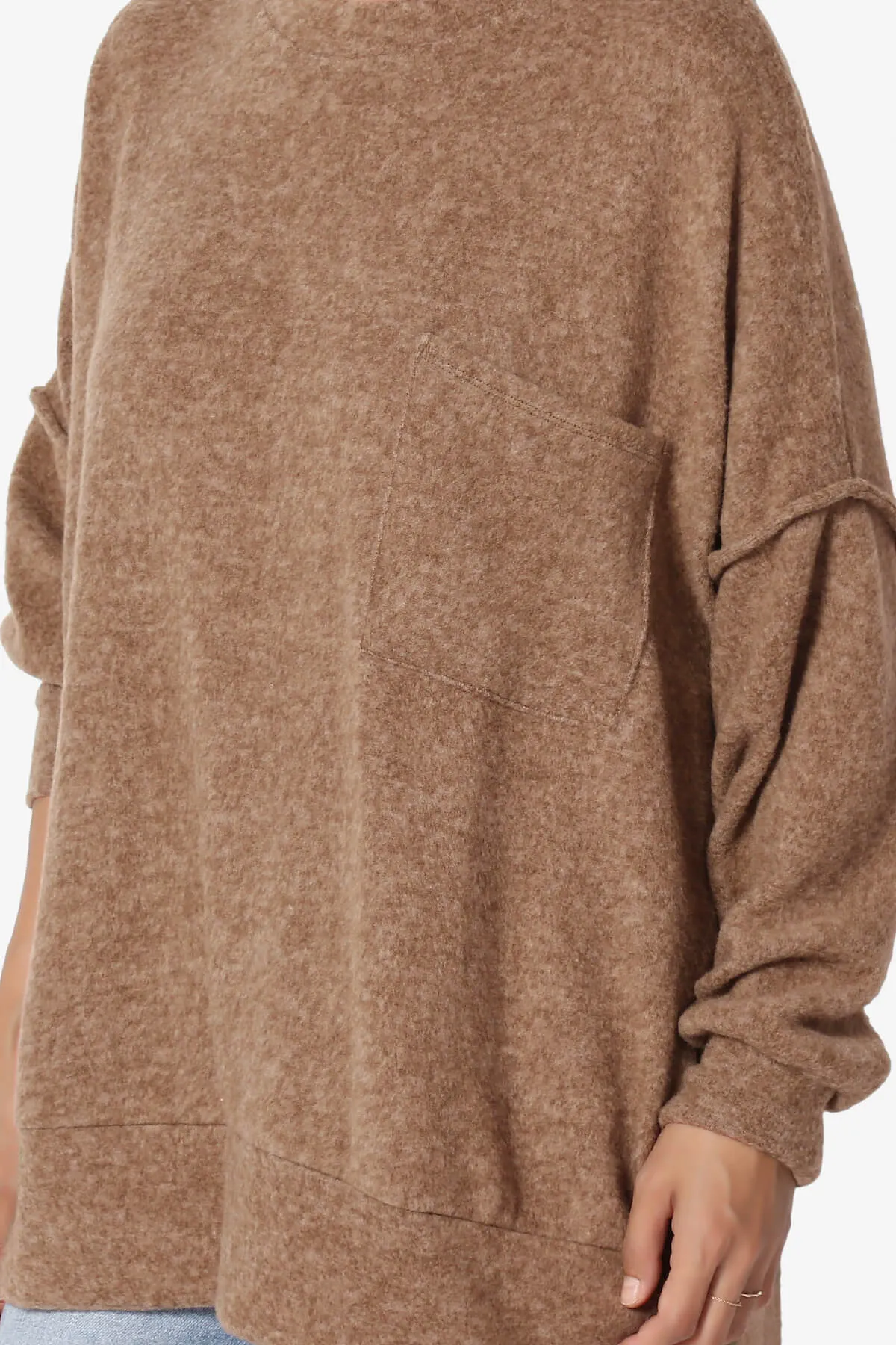 Breccan Blushed Knit Oversized Sweater