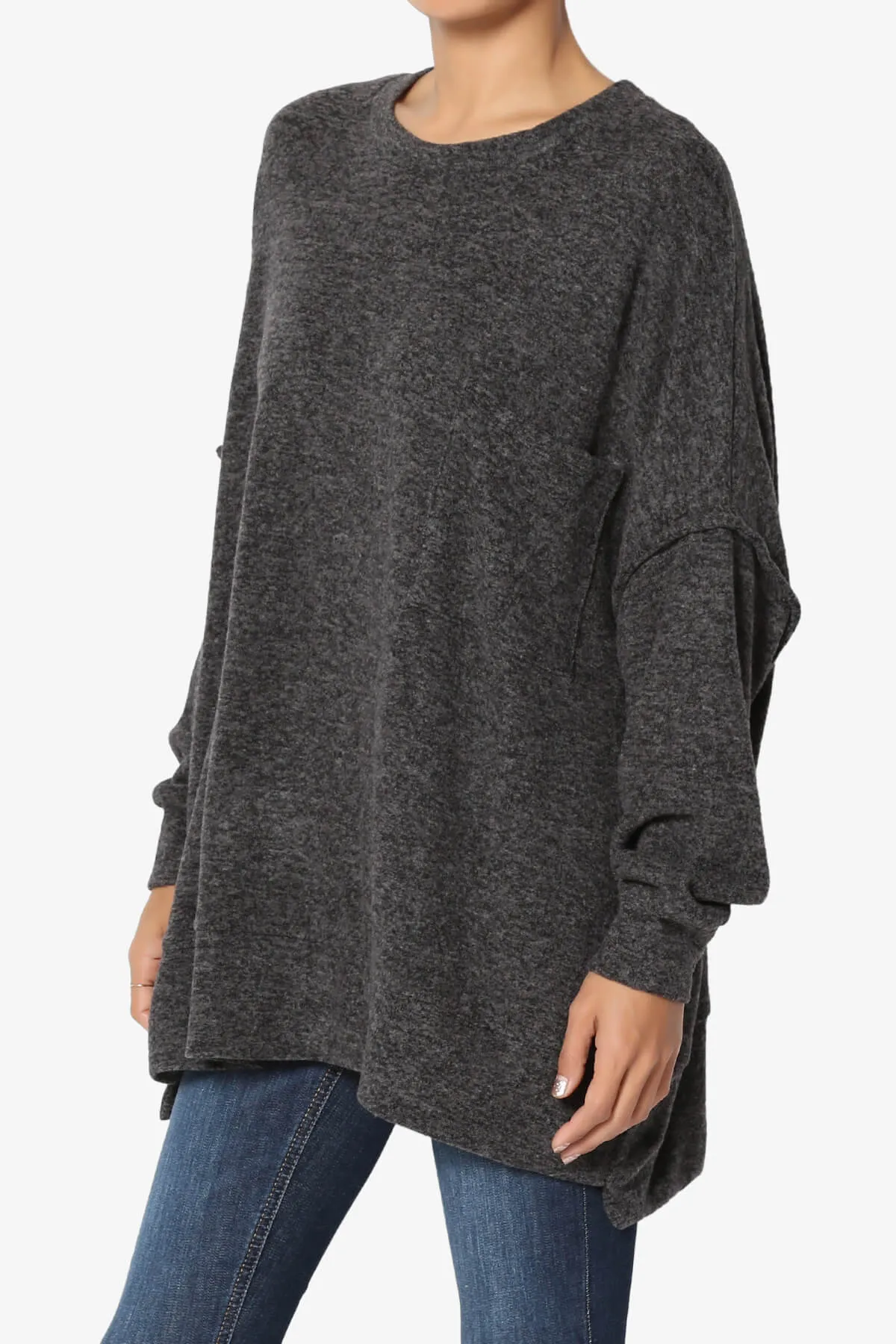 Breccan Blushed Knit Oversized Sweater