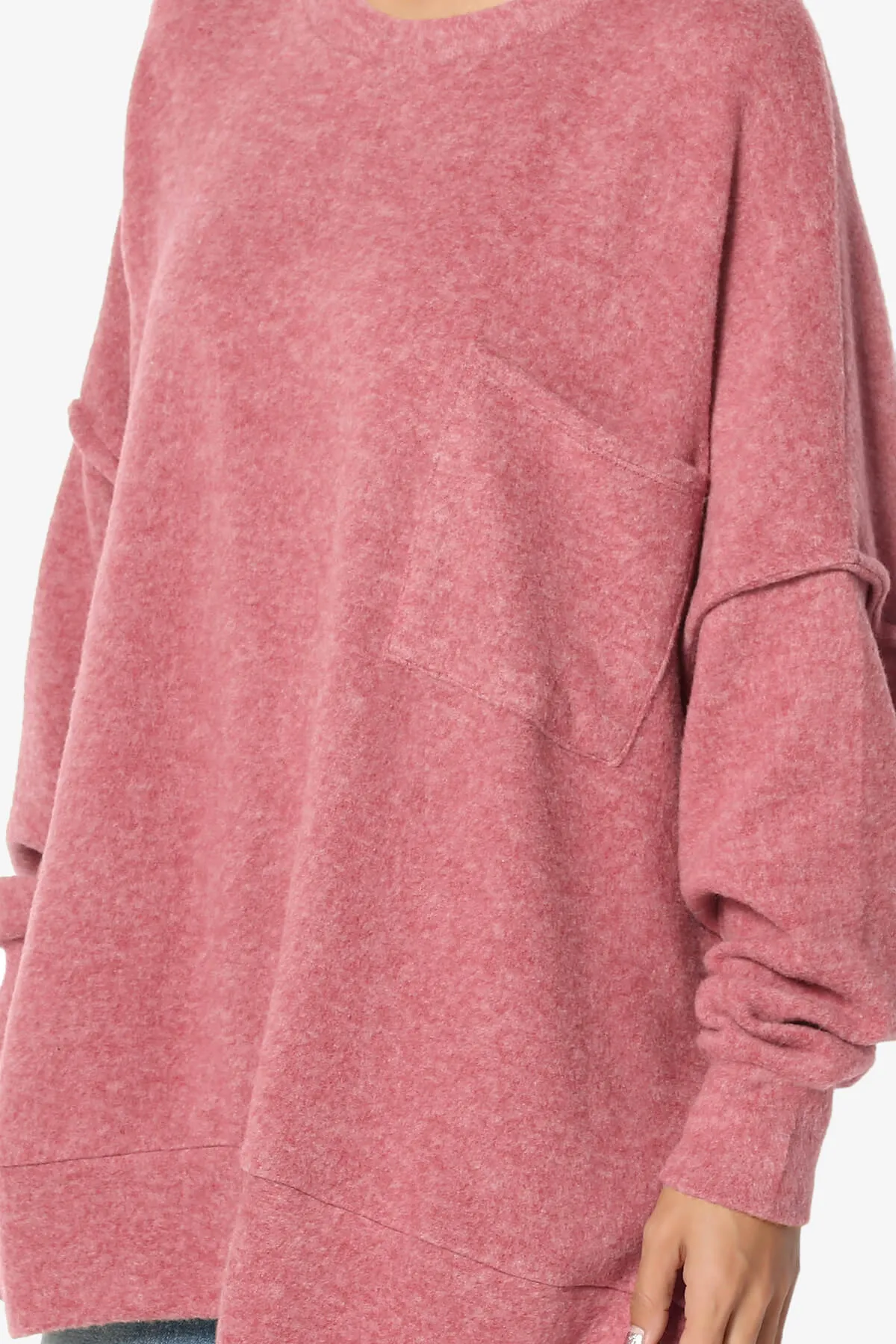 Breccan Blushed Knit Oversized Sweater
