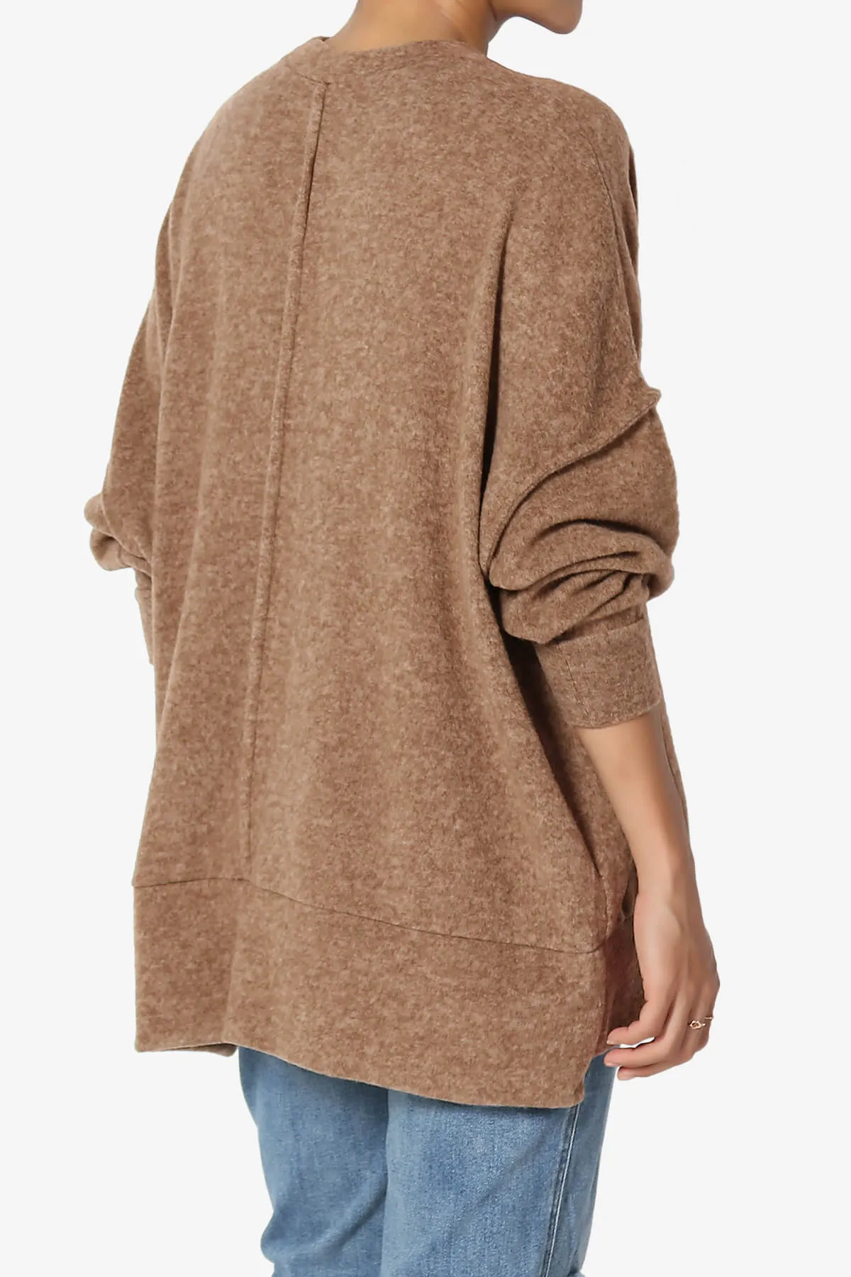 Breccan Blushed Knit Oversized Sweater