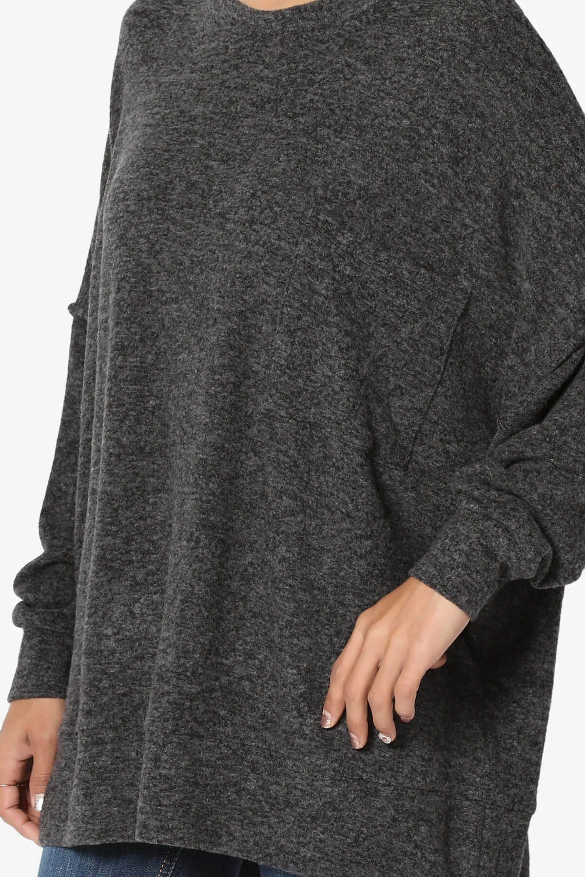 Breccan Blushed Knit Oversized Sweater