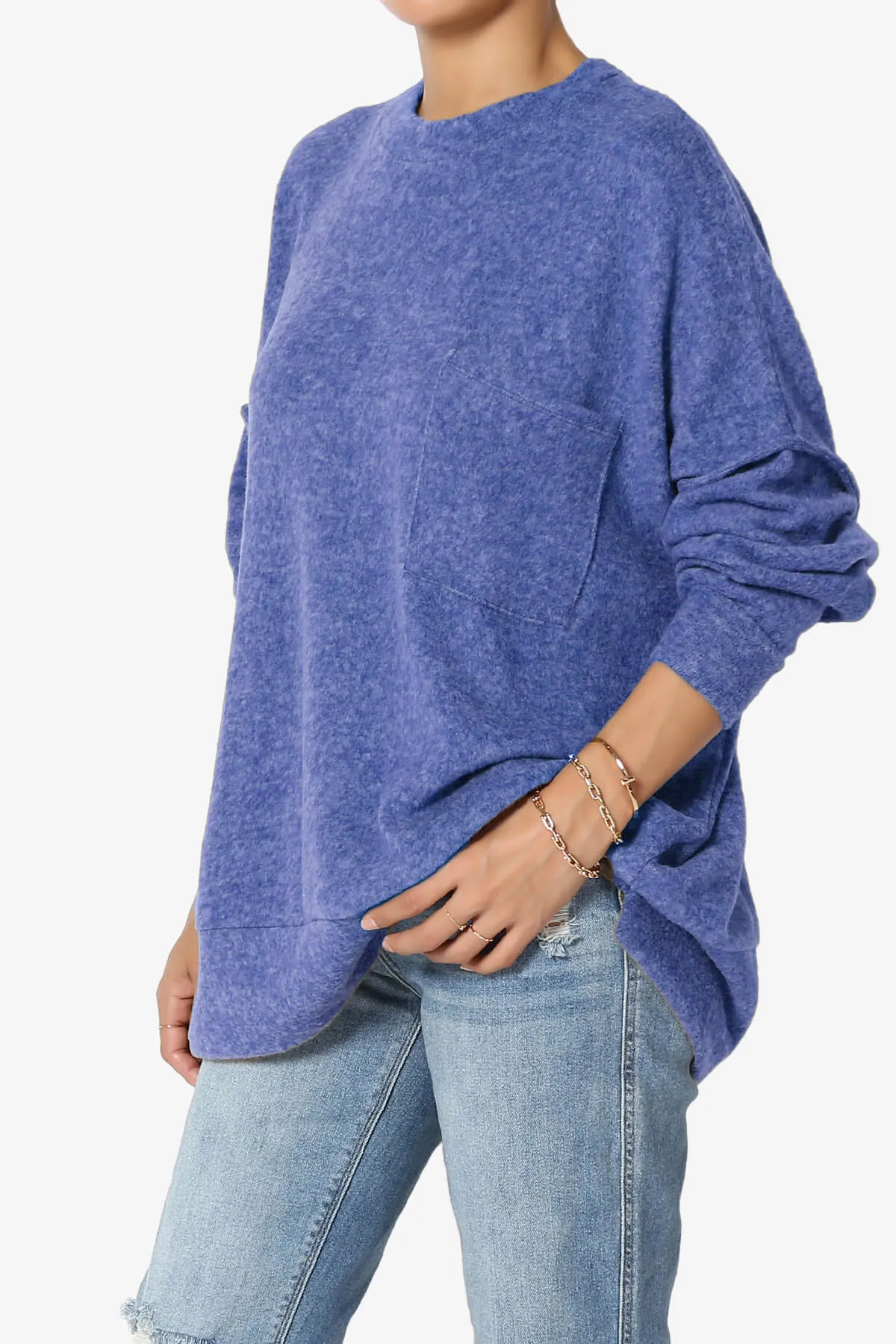 Breccan Blushed Knit Oversized Sweater