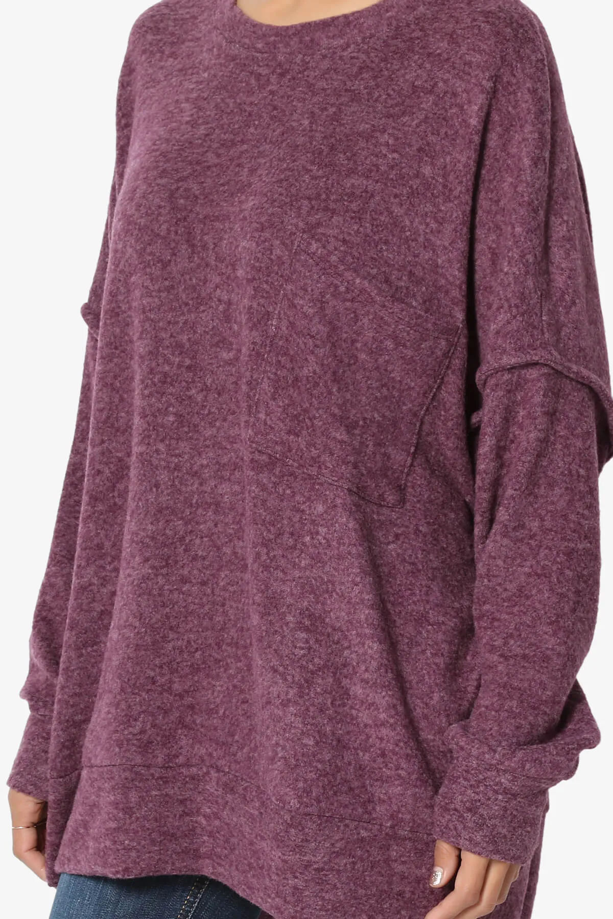 Breccan Blushed Knit Oversized Sweater