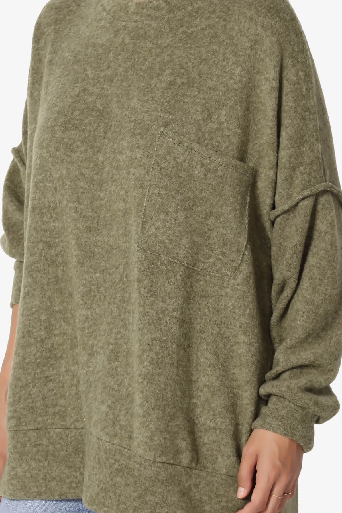 Breccan Blushed Knit Oversized Sweater