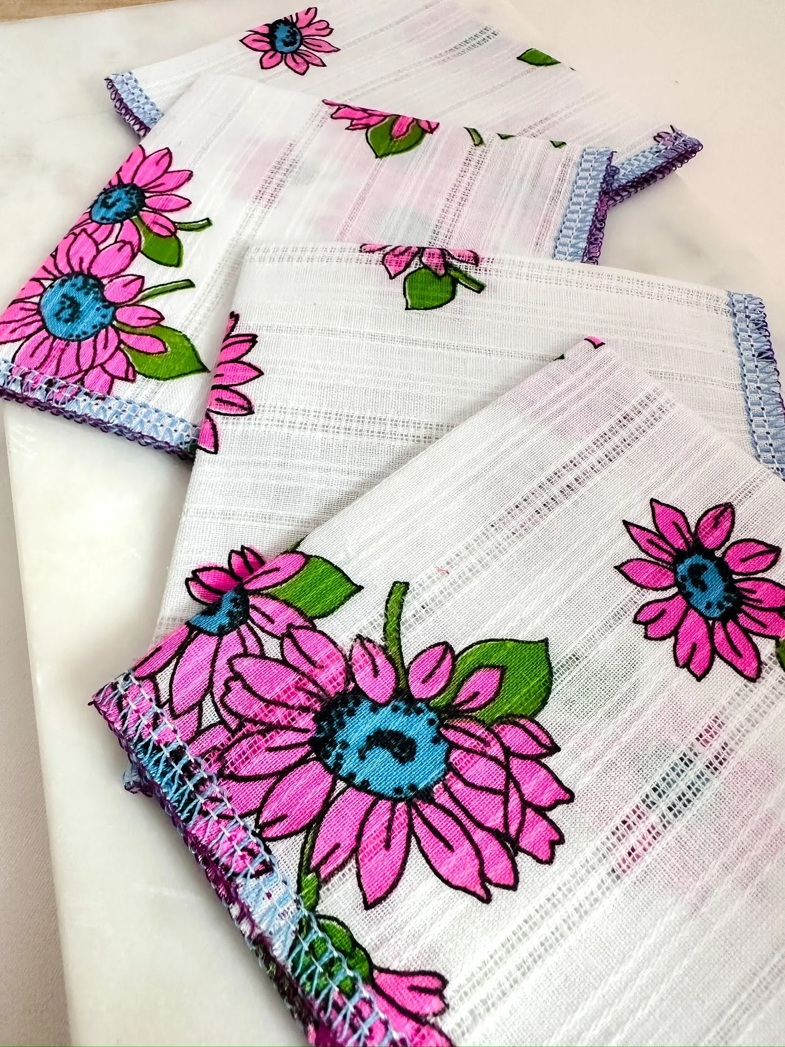 Bright Echinacea Inspired Napkins