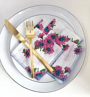 Bright Echinacea Inspired Napkins