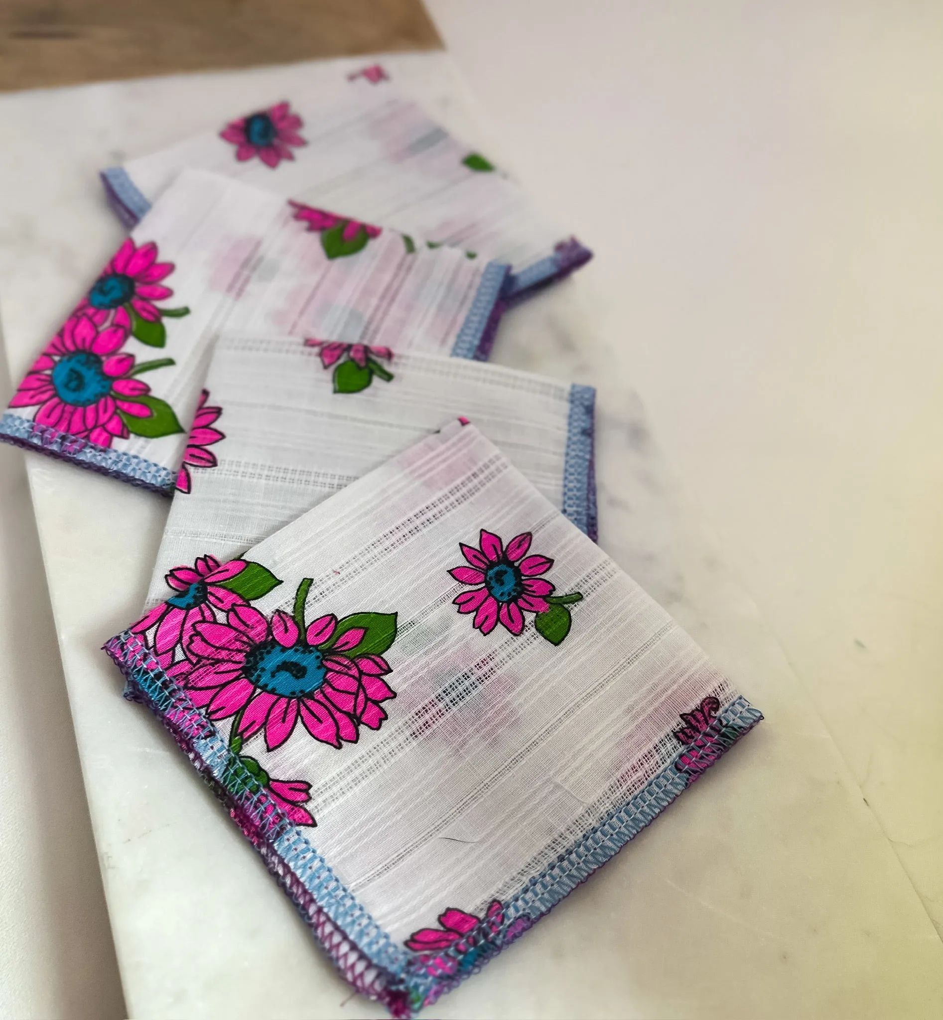 Bright Echinacea Inspired Napkins