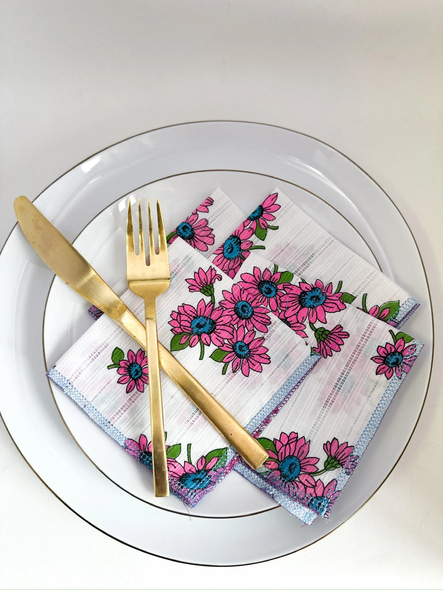 Bright Echinacea Inspired Napkins