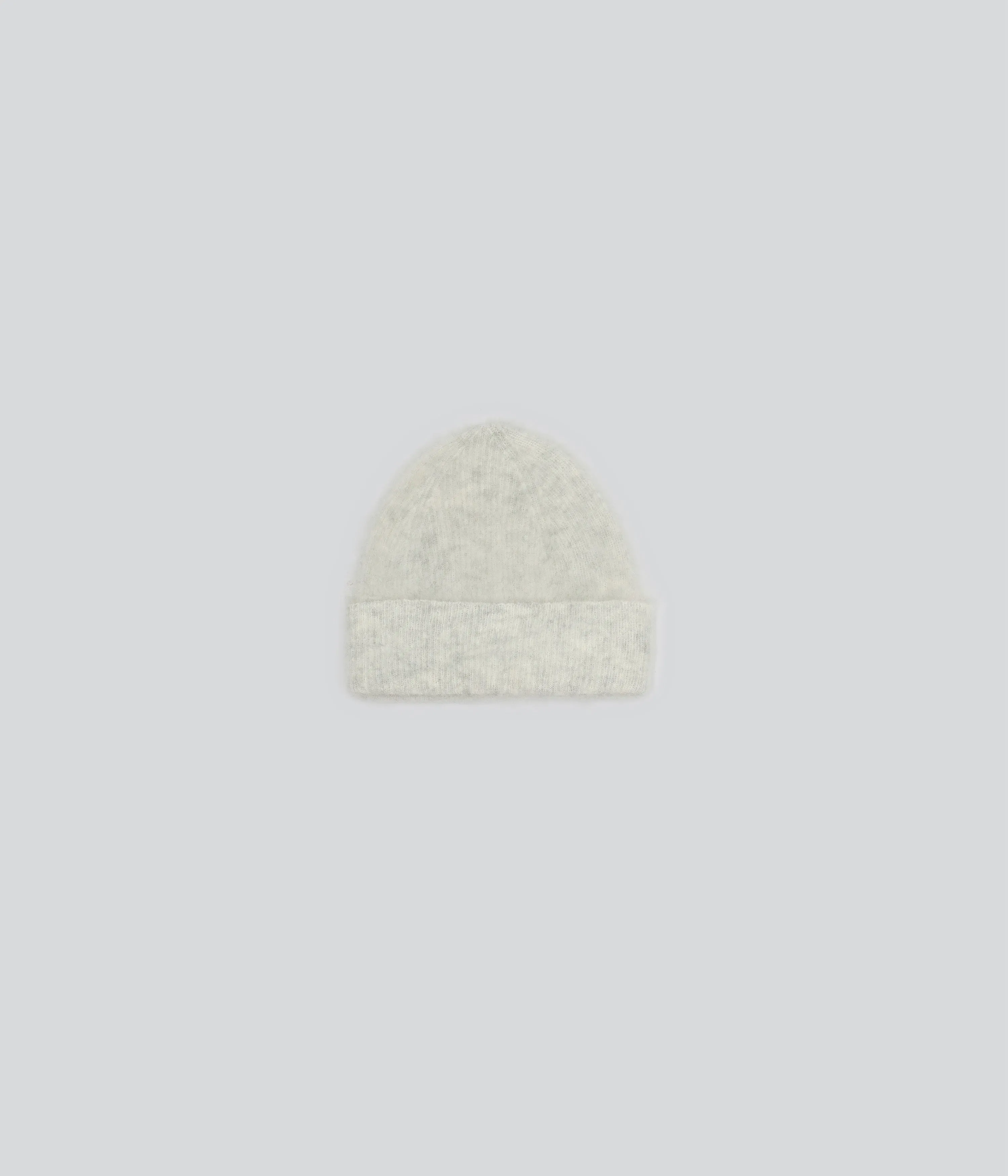 Brushed Mohair Beanie in Blizzard