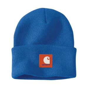 Carhartt Knit Rubber Patch Beanie - Beacon Blue