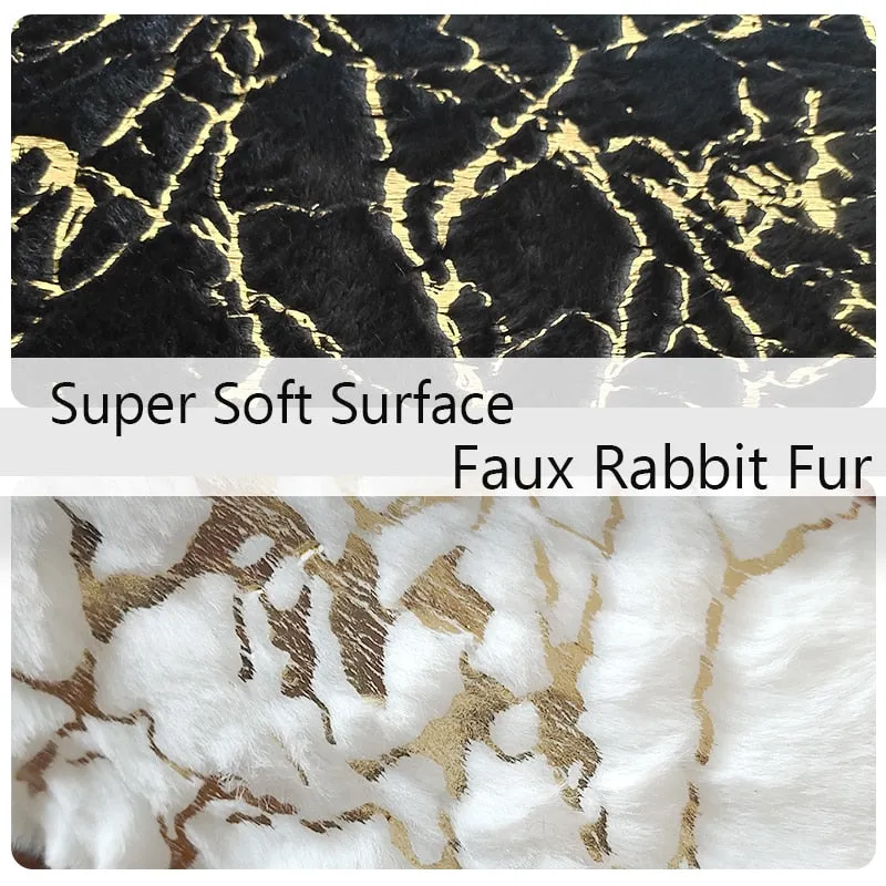 CarpetnRug Carpet For Living Room Side Table White Gold Marble Fluffy Rug Luxury Bathroom Mat Bedside Fur Mat For Bedroom